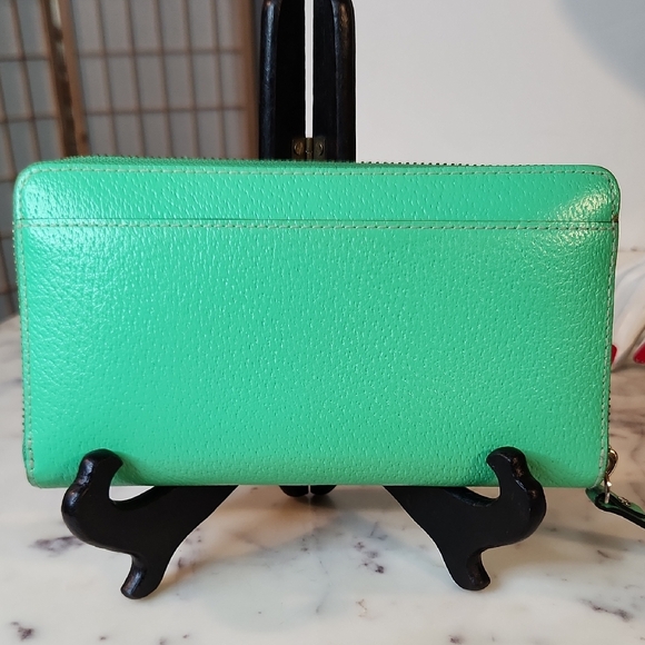 Kate Spade Neon Green Zip Wallet - Picture 3 of 6